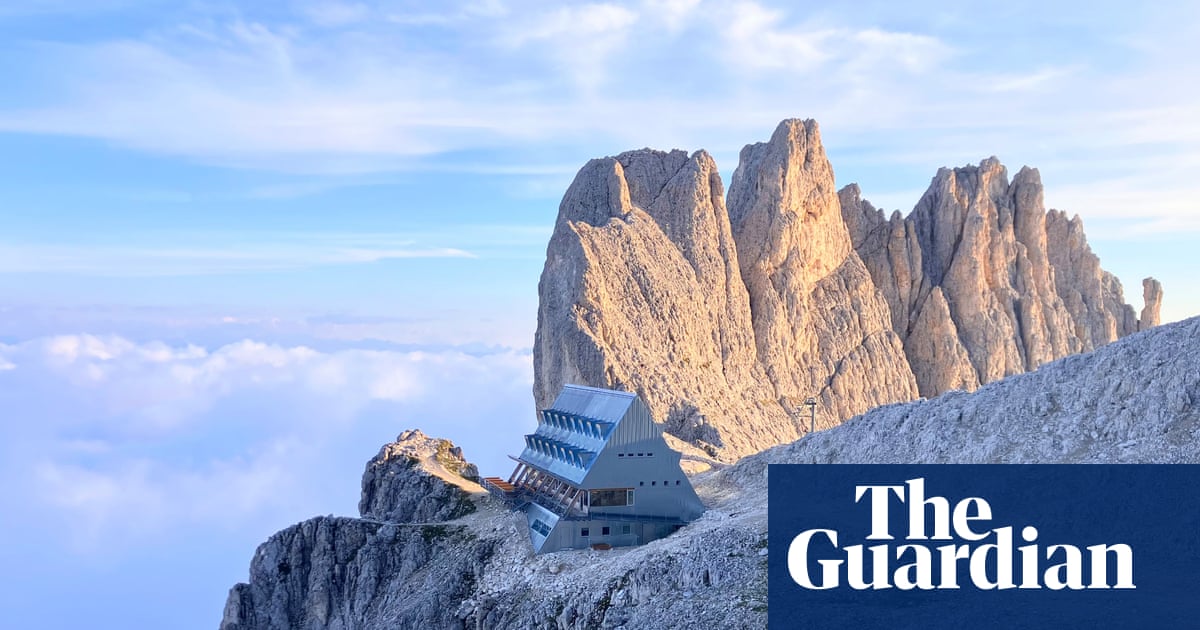 Santnerpass Hut in the Dolomites